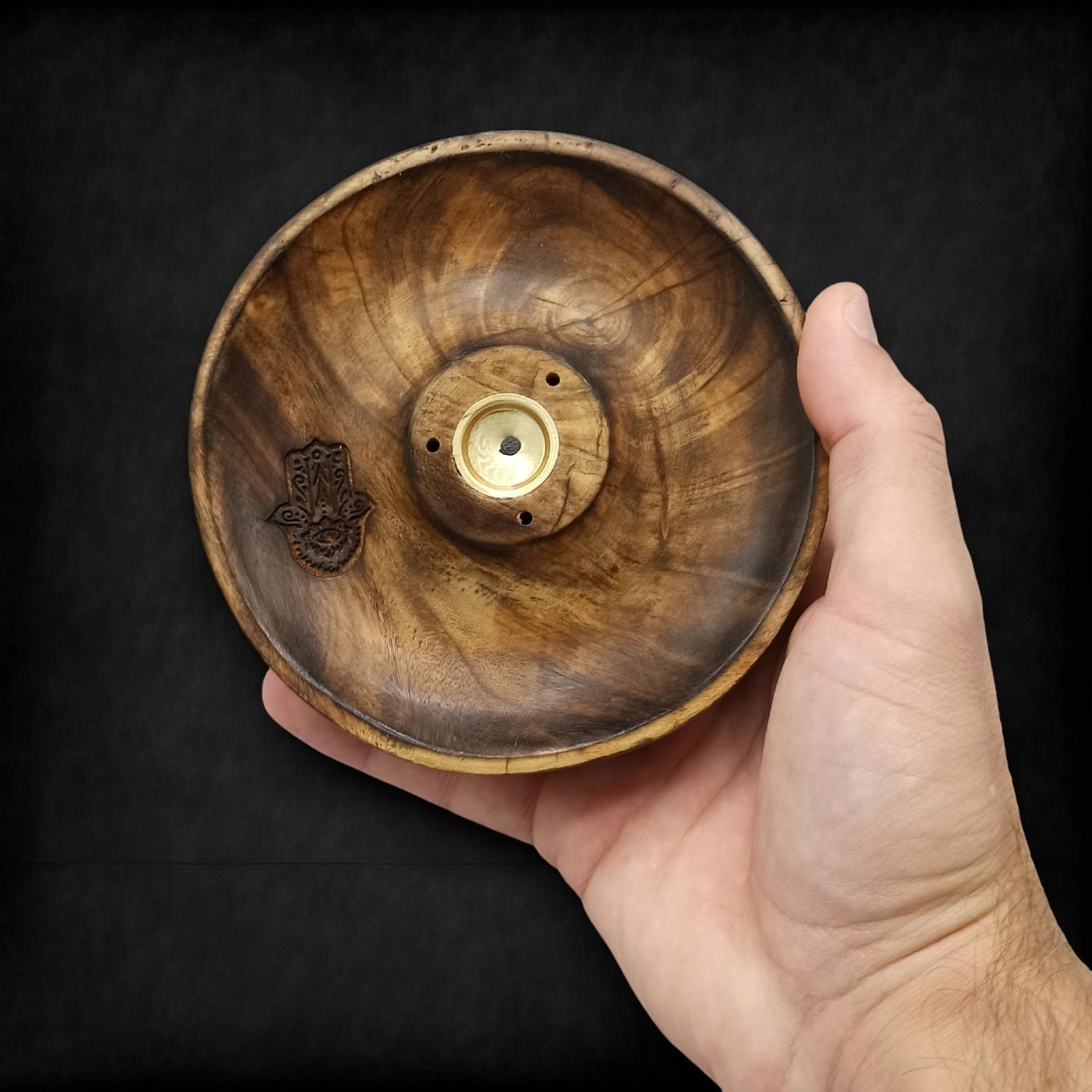 Incense Stick & Cone Burner Disc - Hamsa - Image 5