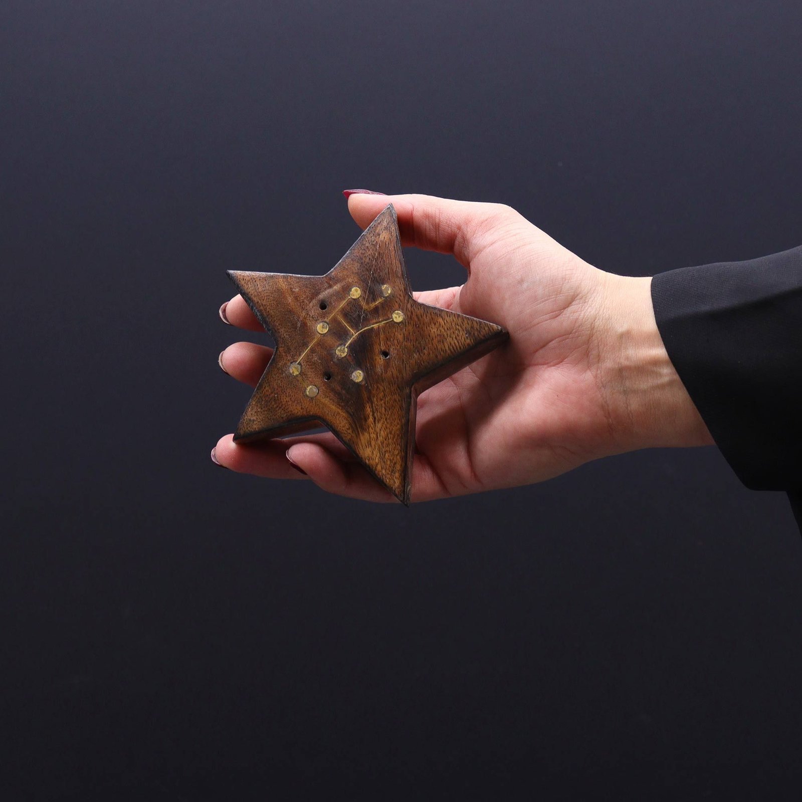 Engraved and Brass Zodiac Sign Incense Burners - Star - Image 9