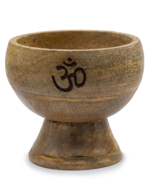 Lrg Ritual Bowl Incense Cone Holder 11x10 cm - Om