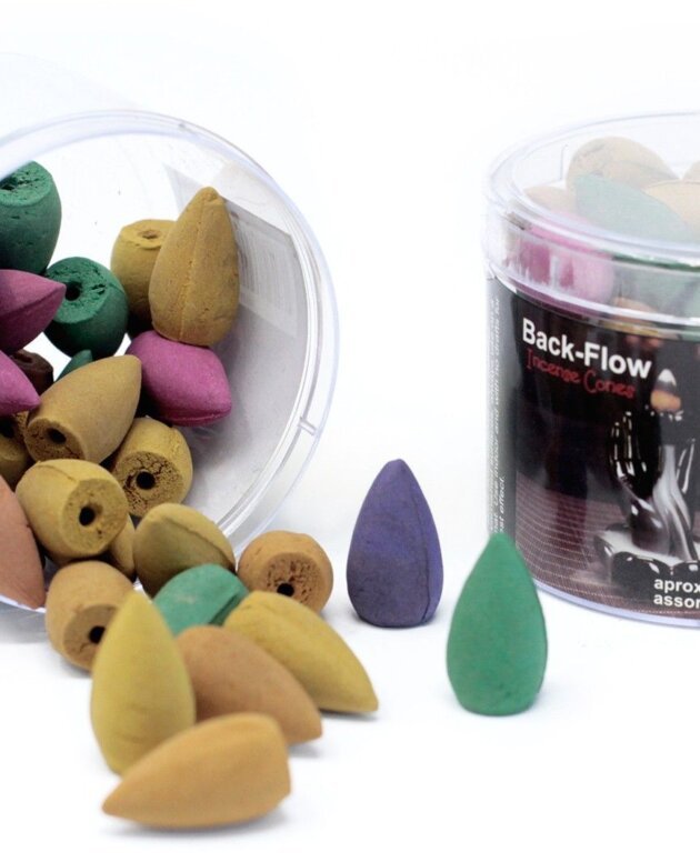 Tub of Assorted Back Flow Incense Cones (aprox 45)