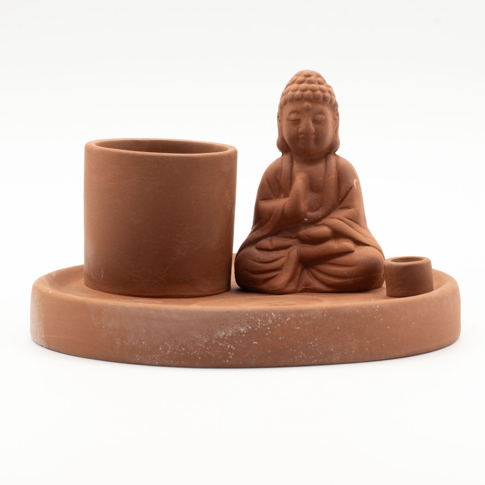 Multi Purpose Buddha Incense Plate - Natural Terracotta Style - Image 8