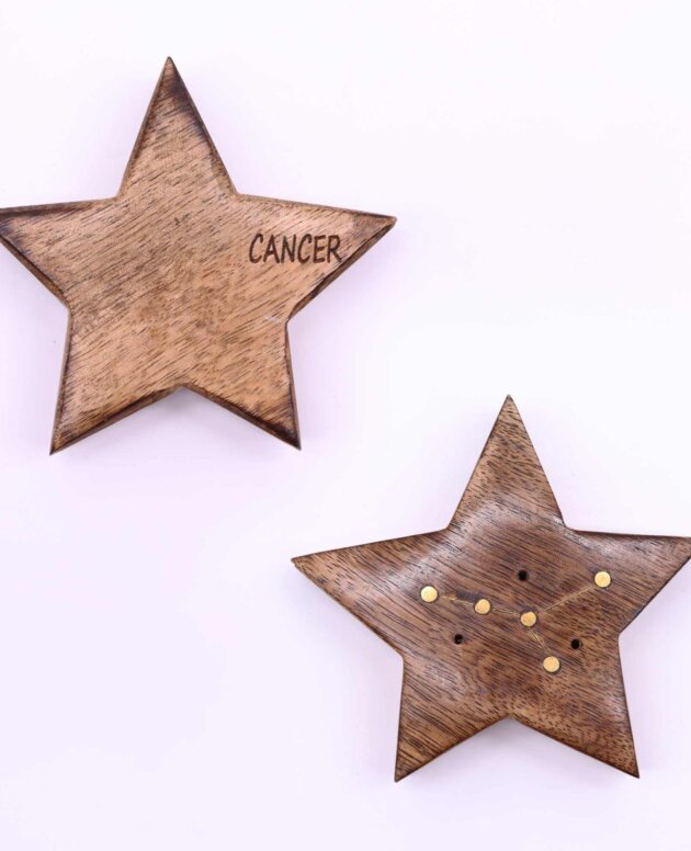 Engraved and Brass Zodiac Sign Incense Burners - Star