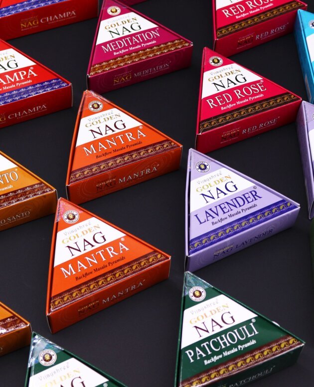 42g Jumbo Golden Nag - Champa Back Flow Incense Cones