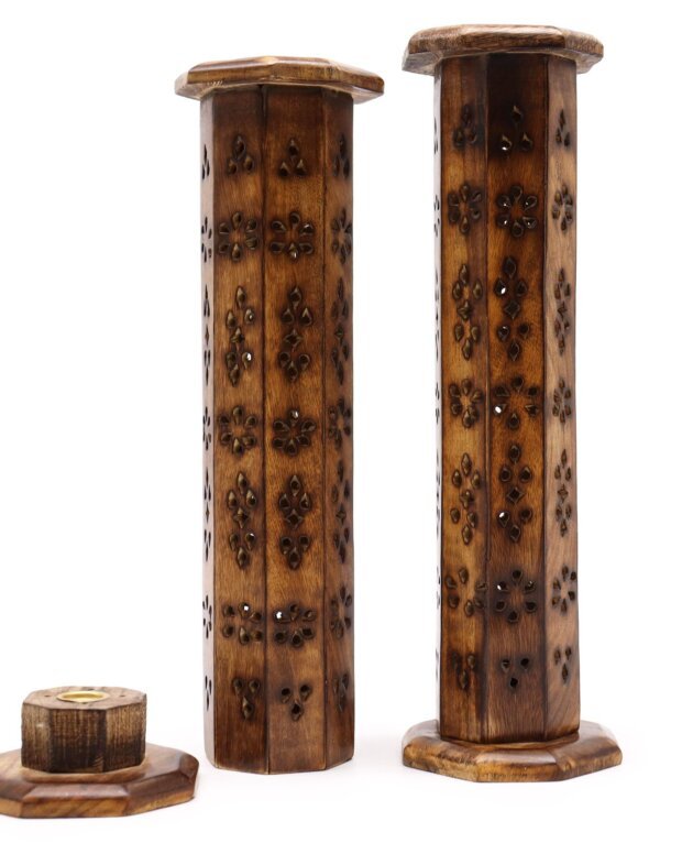Mango Wood Hexagonal Tower