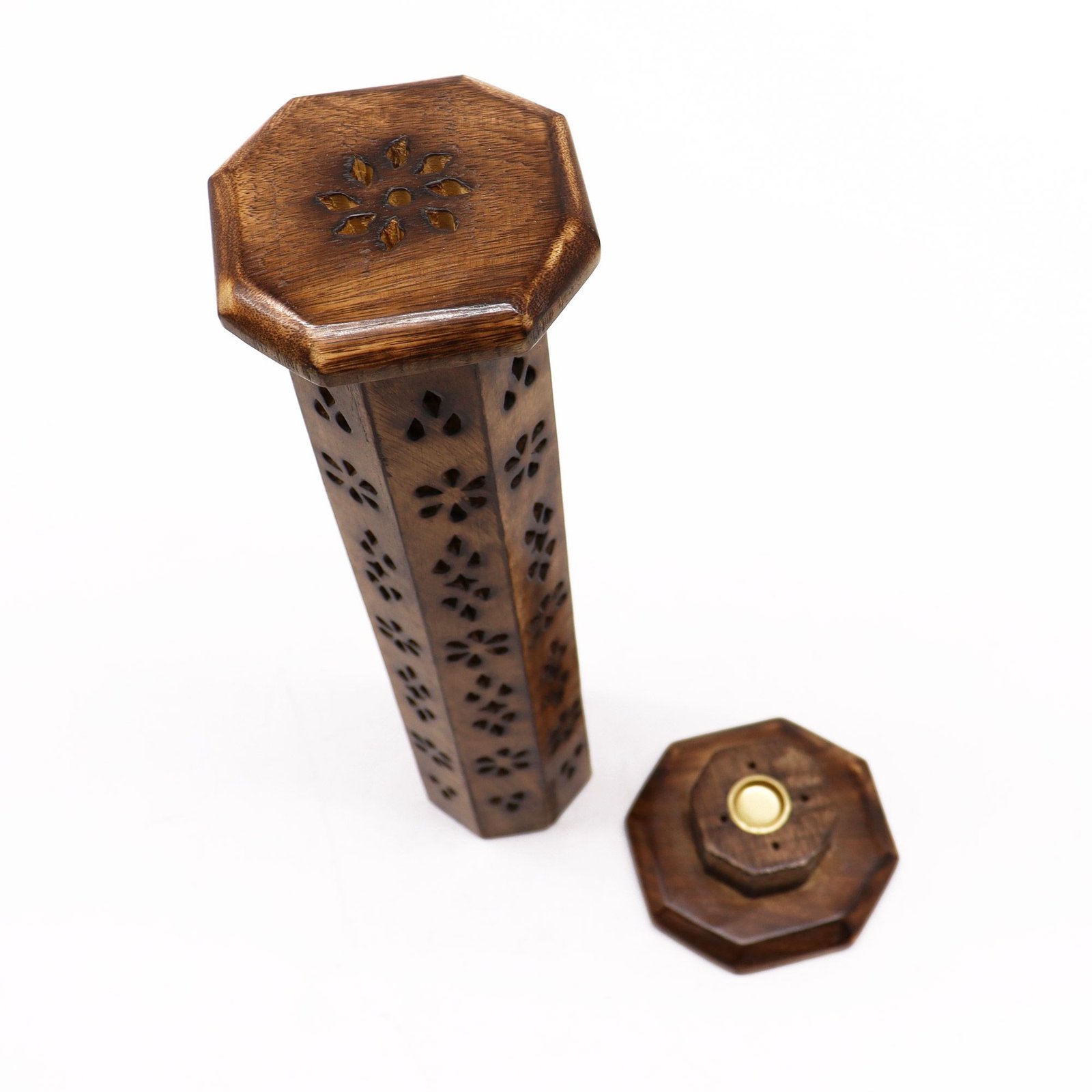 Mango Wood Hexagonal Tower - Image 2