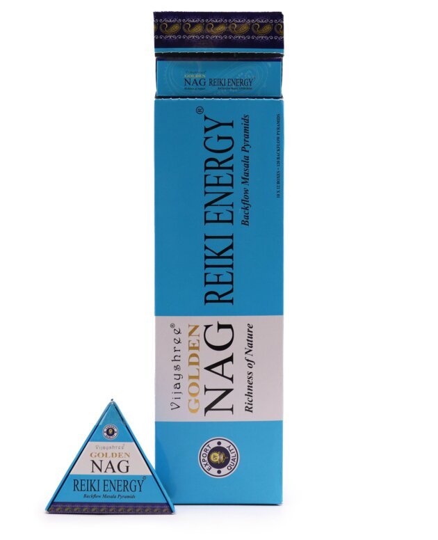 42g Jumbo Golden Nag - Reiki Energy Back Flow Incense Cones