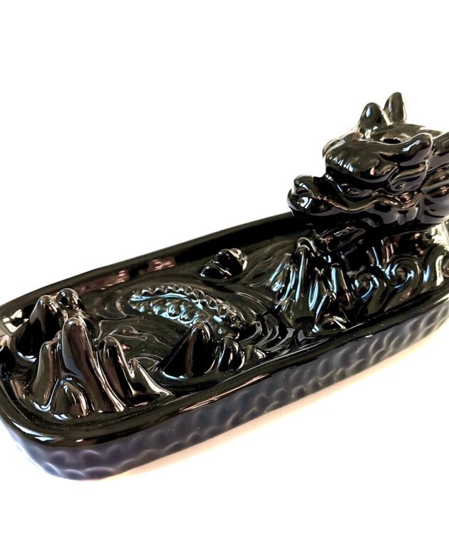 Backflow Incense Burner - Dragon in Mountain