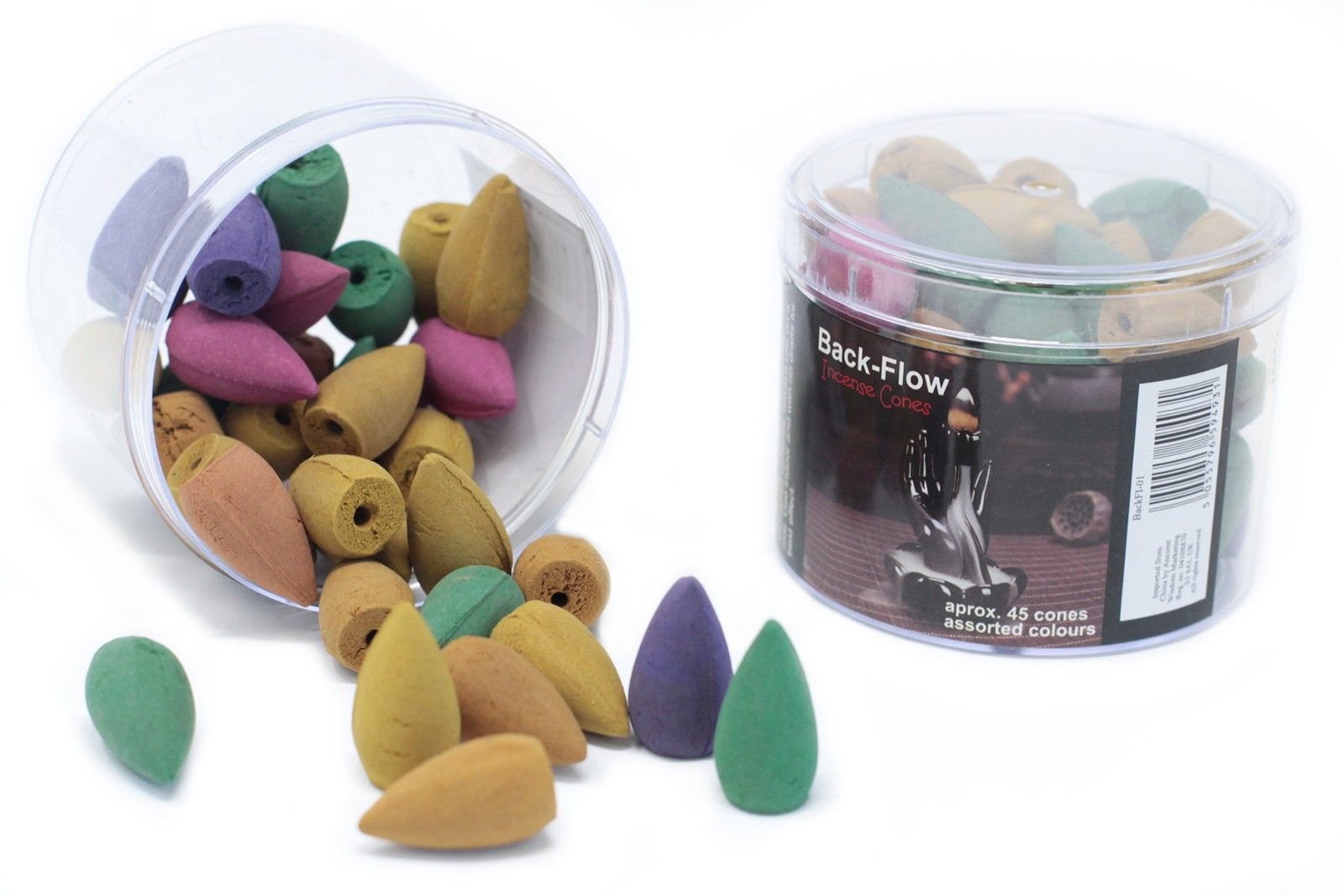 Tub of Assorted Back Flow Incense Cones (aprox 45) - Image 2